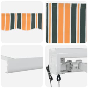 Markýza Zelená a žlutá 300 x 250 x 165 cm Polyester a hliník - obrázek 4