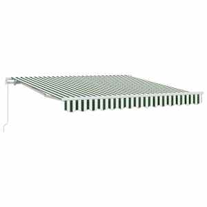 vidaXL Kokkuvolditav varikatus Roheline ja Valge 300 x 250 x 165 cm