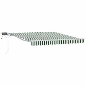 vidaXL Kokkuvolditav varikatus Roheline ja Valge 300 x 250 cm
