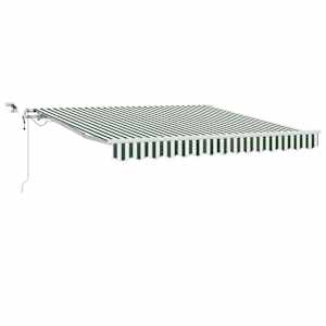 vidaXL Kokkuvolditav varikatus Roheline ja Valge 300 x 250 cm