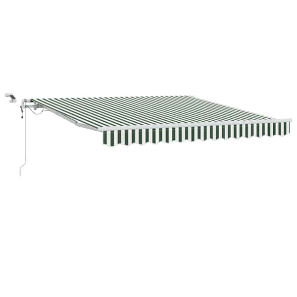 vidaXL Kokkuvolditav varikatus Roheline ja Valge 300 x 250 cm