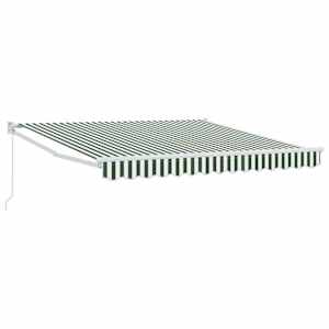 vidaXL Kokkuvolditav varikatus Roheline ja Valge 300 x 250 x 165 cm