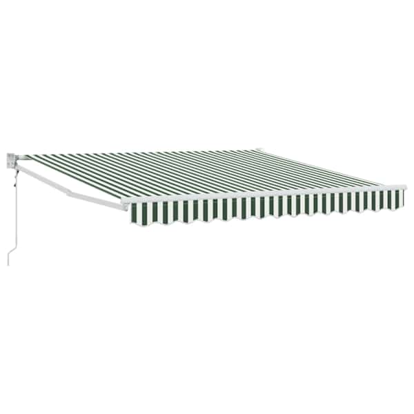 vidaXL Kokkuvolditav varikatus Roheline ja Valge 300 x 250 x 165 cm