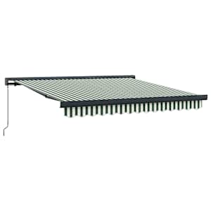 vidaXL Kokkuvolditav varikatus Roheline ja Valge 300 x 250 cm