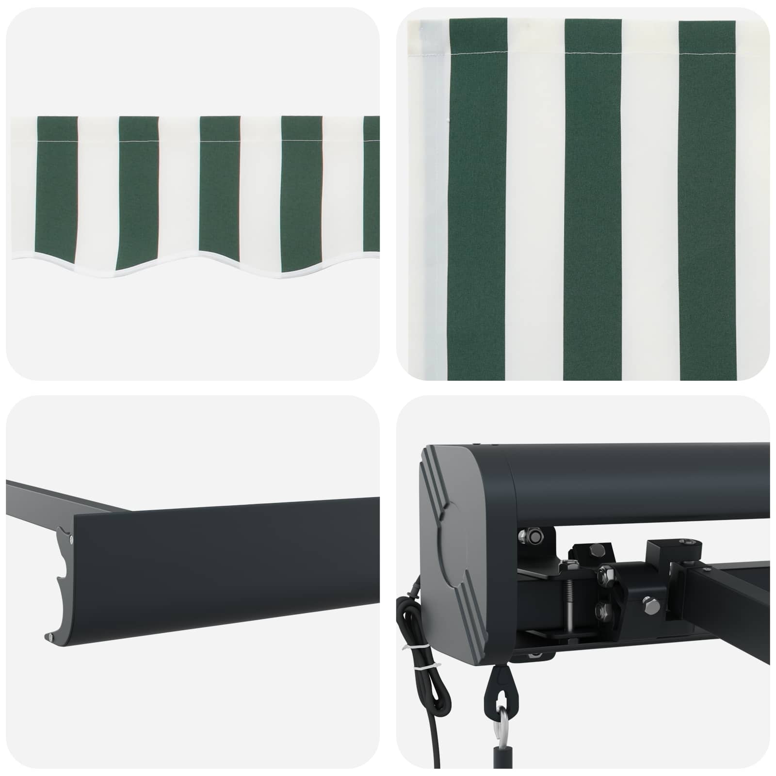 Markies Groen en Wit 300 x 250 x 165 cm Polyester en Aluminium image 7