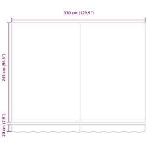 Rám markýzy Modrá a bílá 350 x 250 cm - obrázek 12
