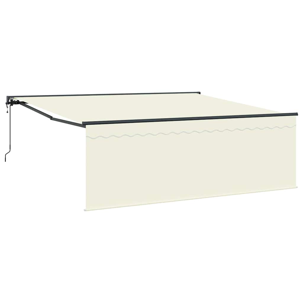 Automaattinen sisäänvedettävä markiisi kerma 350×250 cm