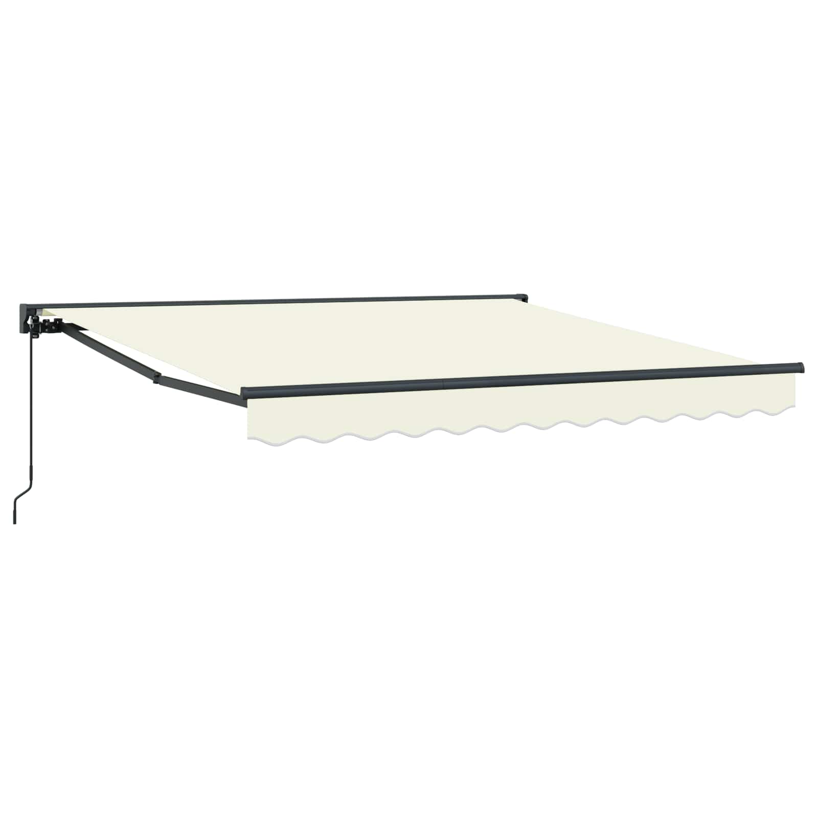 vidaXL Einziehbare Markise Creme 350 x 250 cm Polyester und Metall