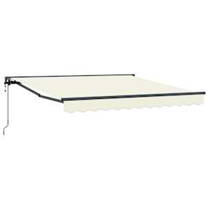 Budsorovatelné zastřešení Krémová 350 x 250 cm Hliník a látka - obrázek 2