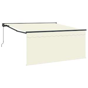 vidaXL Kokkuvolditav varikatus cream 350 x 250 cm