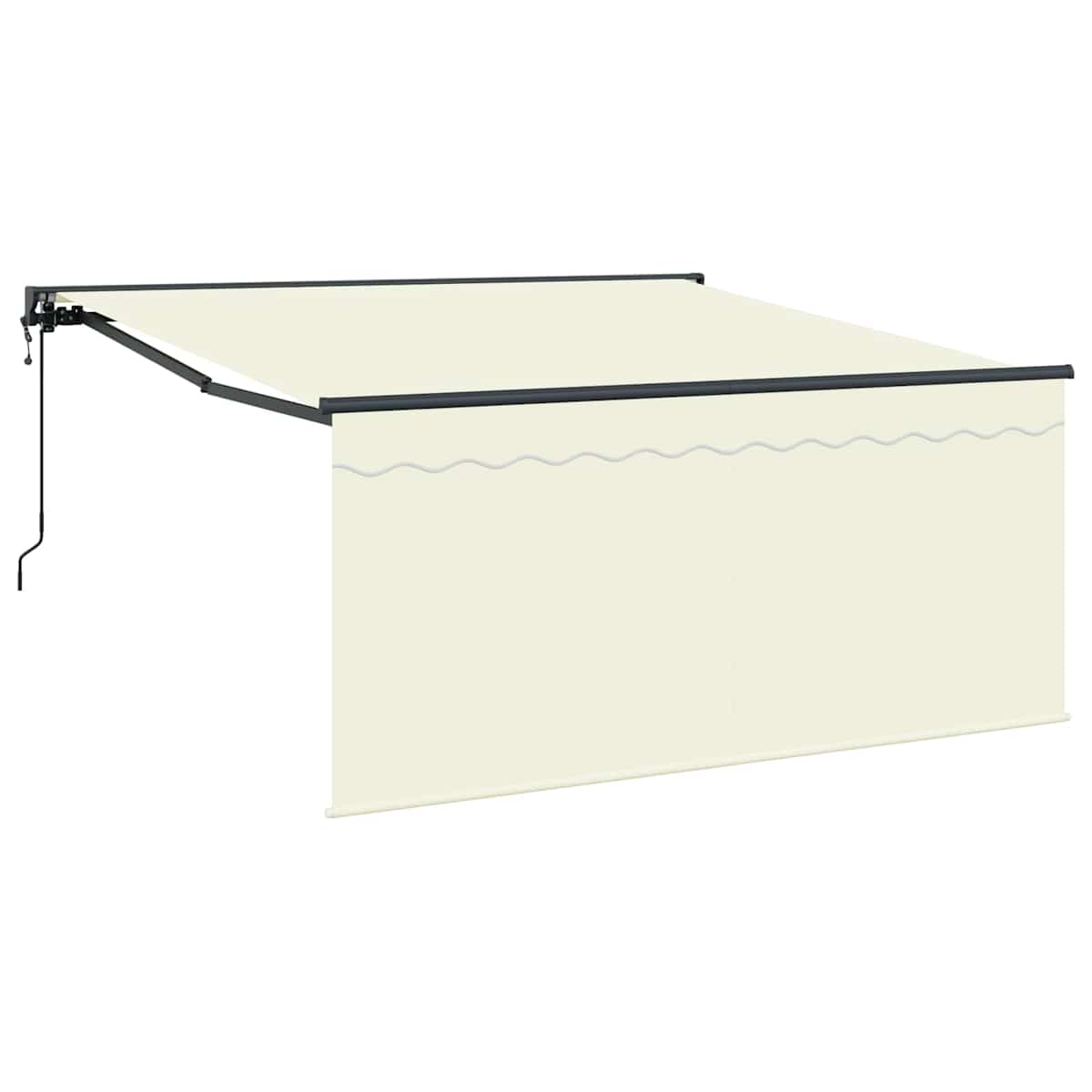 Udtrækkelig markise Creme 350 x 250 cm Polyester og Aluminium - Billede 2