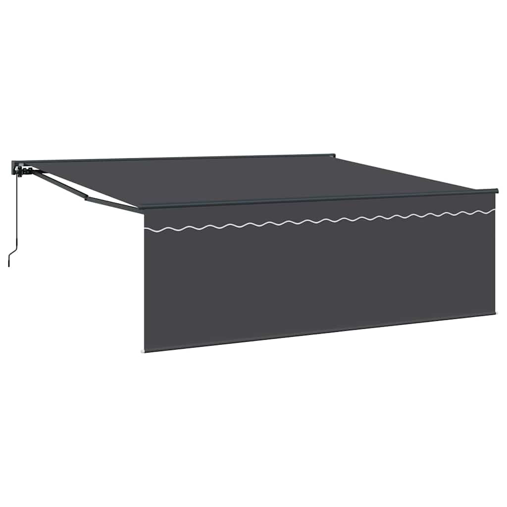 Vetoutuva markiisi Oranssi ja valkoinen 350×250 cm Polyesteri