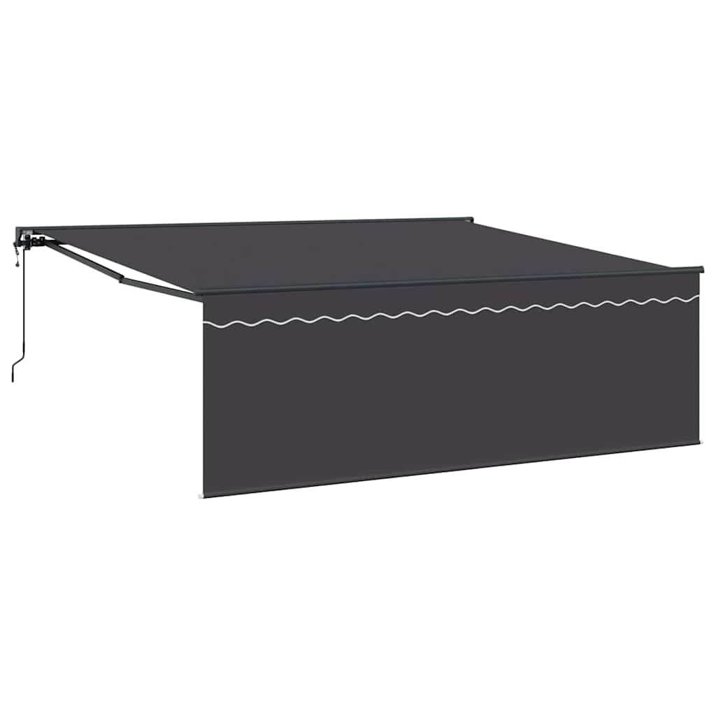 Vetoutuva markiisi Oranssi ja valkoinen 350×250 cm