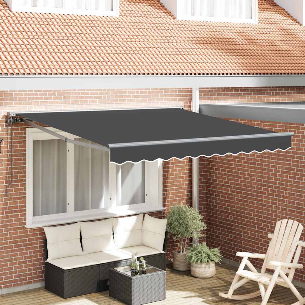 Vetoutuva markiisi Antrasiitti 350x250 cm