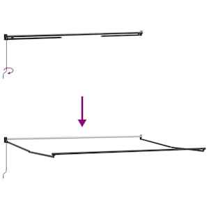 Retraktilna tenda oranžna in rjava 350 x 250 cm blago - slika 12