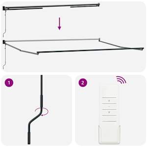 Retraktilna tenda z LED lučmi Oranžna in Rjava 350 x 250 cm - slika 11