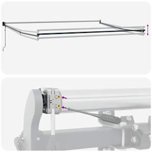 Retraktilna tenda z LED lučmi Oranžna in Rjava 350 x 250 cm - slika 12