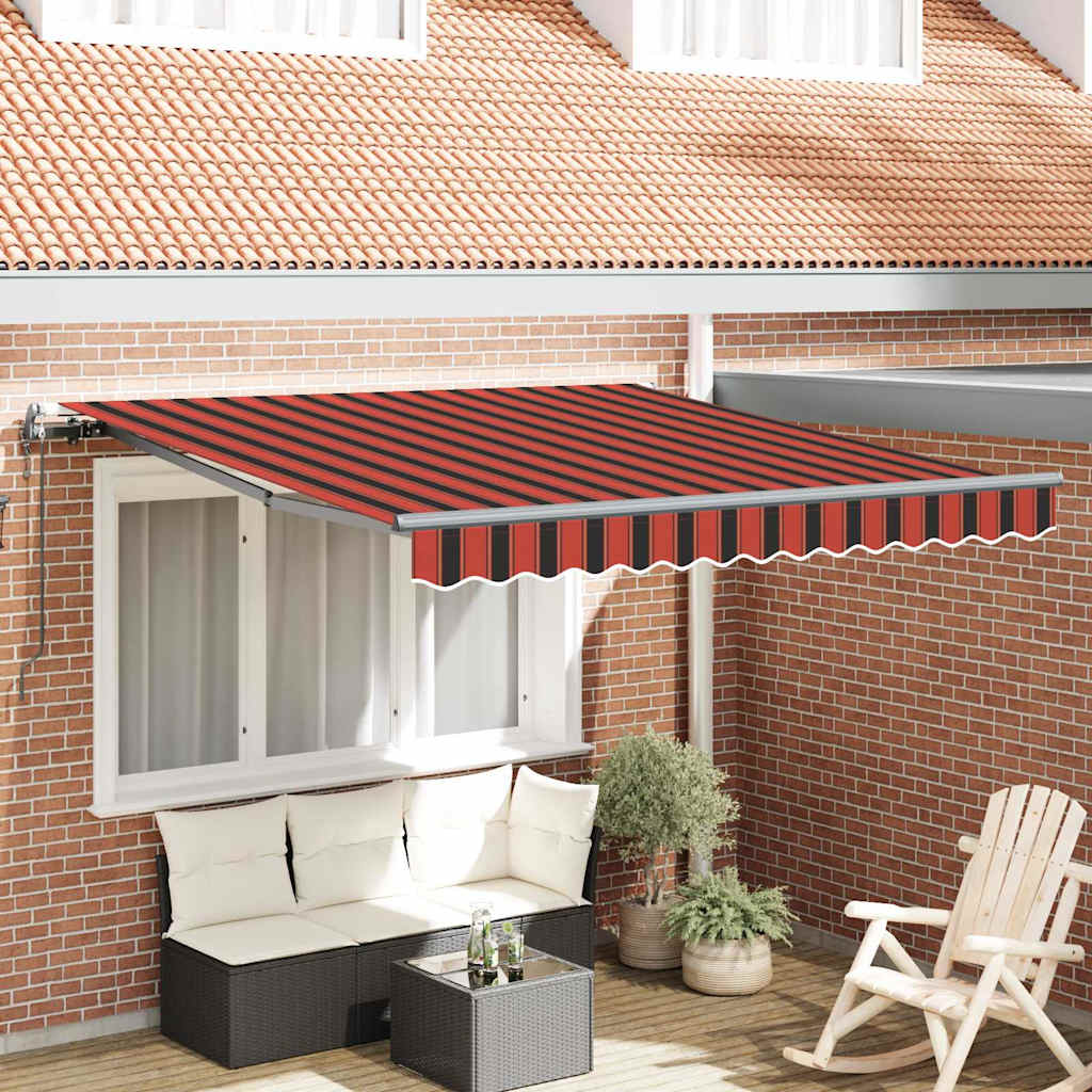 Automatisk Udtækkelig Markise Orange og Brun 350x250 cm