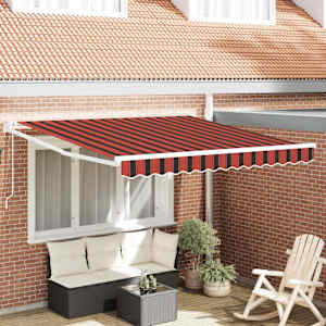 Markýza Oranžová a hnědá 350 x 250 x 165 cm Polyester a kov - obrázek 1