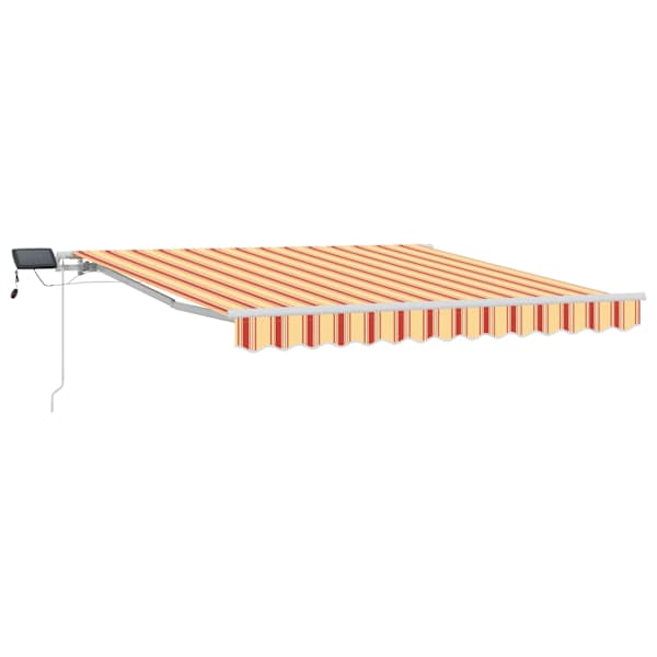 vidaXL Kokkuvolditav varikatus Kollane ja oranž 350 x 250 cm