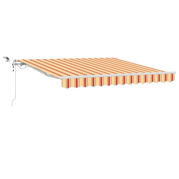 vidaXL Kokkuvolditav varikatus Kollane ja oranž 350 x 250 cm Pol&uuml;ester