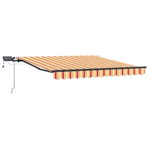 vidaXL Kokkuvolditav varikatus Kollane ja oranž 350 x 250 cm