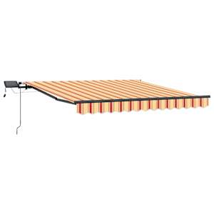 Retraktilna tenda rumena in oranžna 350 x 250 cm blago - slika 2