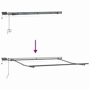 Retraktilna tenda rumena in oranžna 350 x 250 cm blago - slika 12