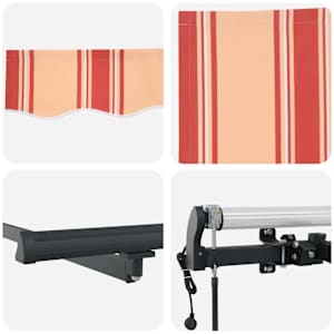 Retraktilna tenda Rumena in oranžna 350 x 250 cm - slika 8