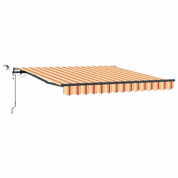 vidaXL Kokkuvolditav varikatus Kollane ja oranž 350 x 250 cm Pol&uuml;ester