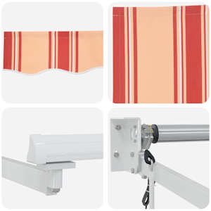 Markýza Žlutá a oranžová 350 x 250 x 165 cm Polyester a kov - obrázek 8