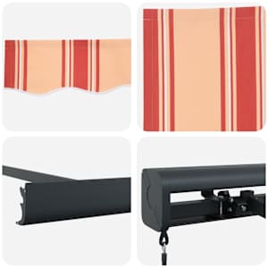 Retraktilna tenda Rumena in oranžna 350 x 250 cm - slika 8