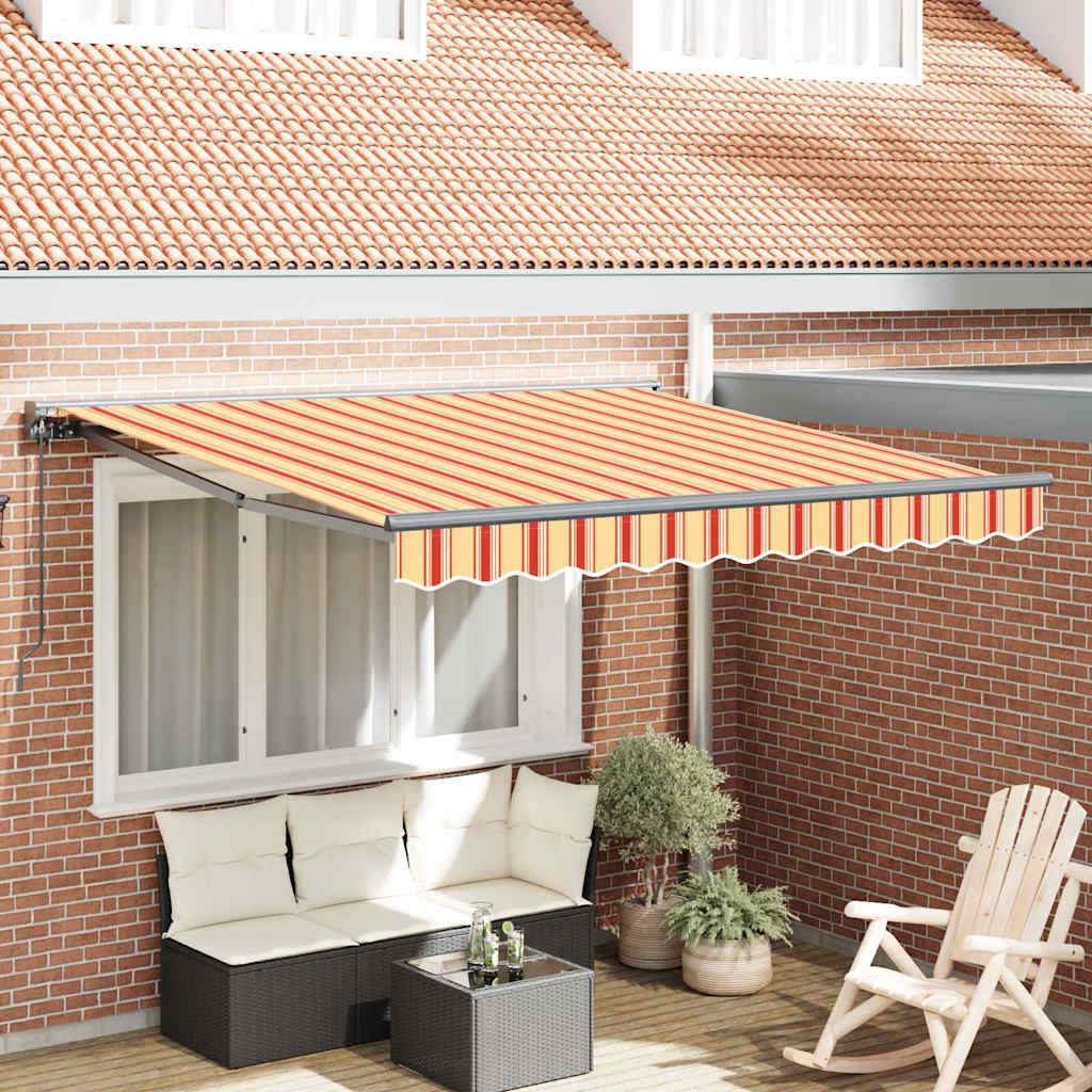 Vetoutuva markiisi Keltainen ja oranssi 350x250 cm