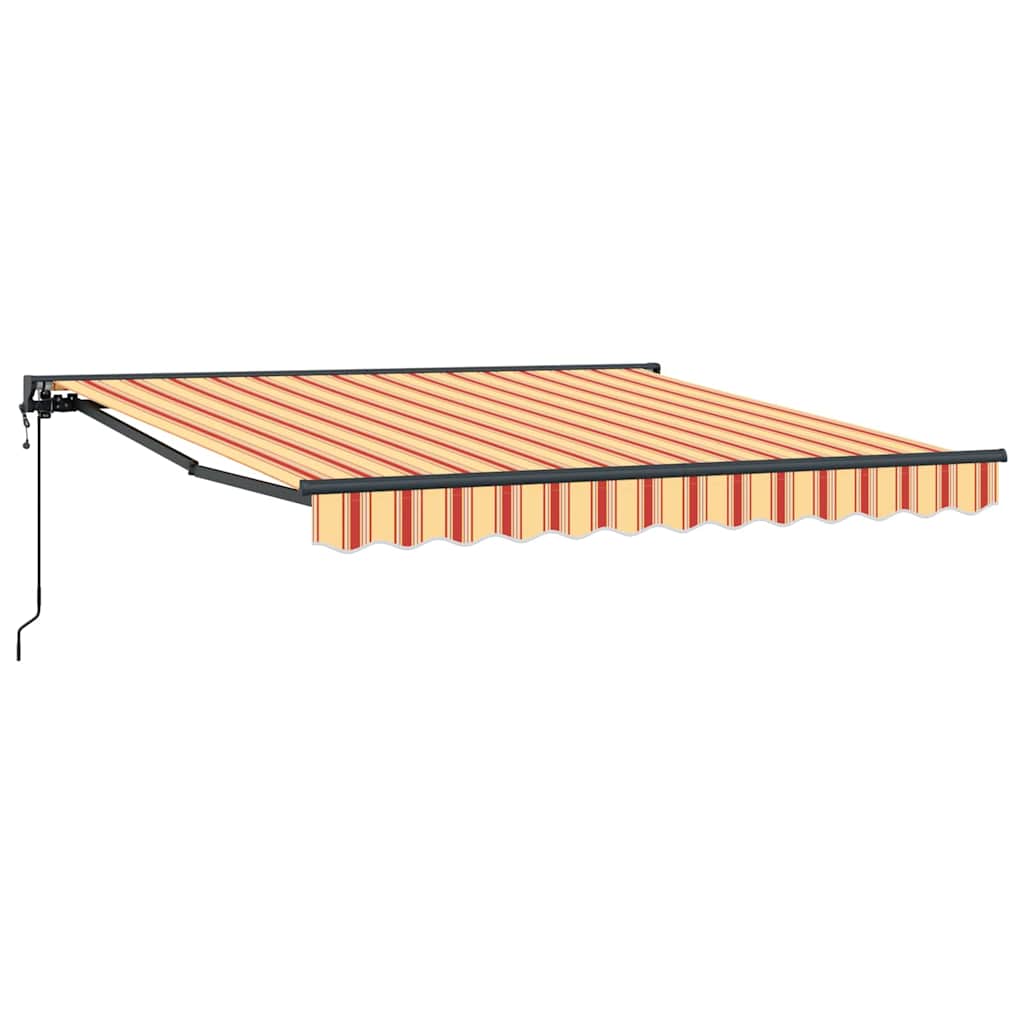 Vetoutuva markiisi Keltainen ja oranssi 350×250 cm