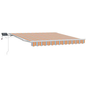Retraktilna tenda večbarvno 350 x 250 cm Tkanina in jeklo - slika 2