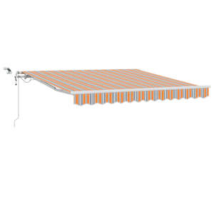 Retraktilna tenda večbarvno 350 x 250 cm Poliester in kovina - slika 2