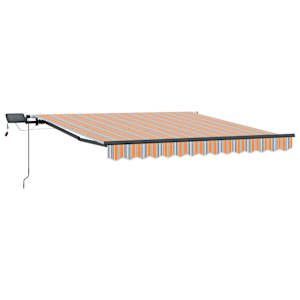 Retraktilna tenda z LED lučmi večbarvno 350 x 250 cm blago - slika 2