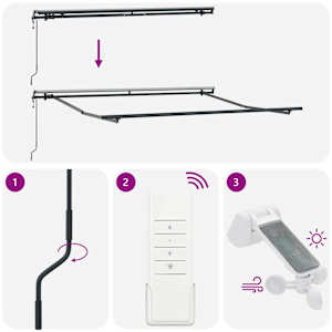 Retraktilna tenda večbarvno 350 x 250 cm Tkanina in aluminij - slika 9