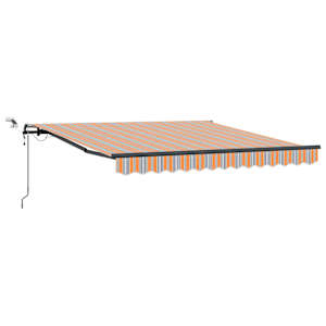 vidaXL Kokkuvolditav varikatus Mitmev&auml;rviline 350 x 250 cm Pol&uuml;ester
