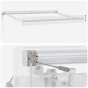 Senčnik večbarvno 350 x 250 x 165 cm Poliester in aluminij - slika 10