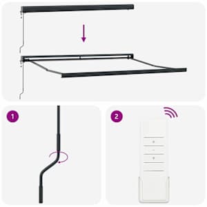 Senčnik večbarvno 350 x 250 cm Poliester in aluminij - slika 9