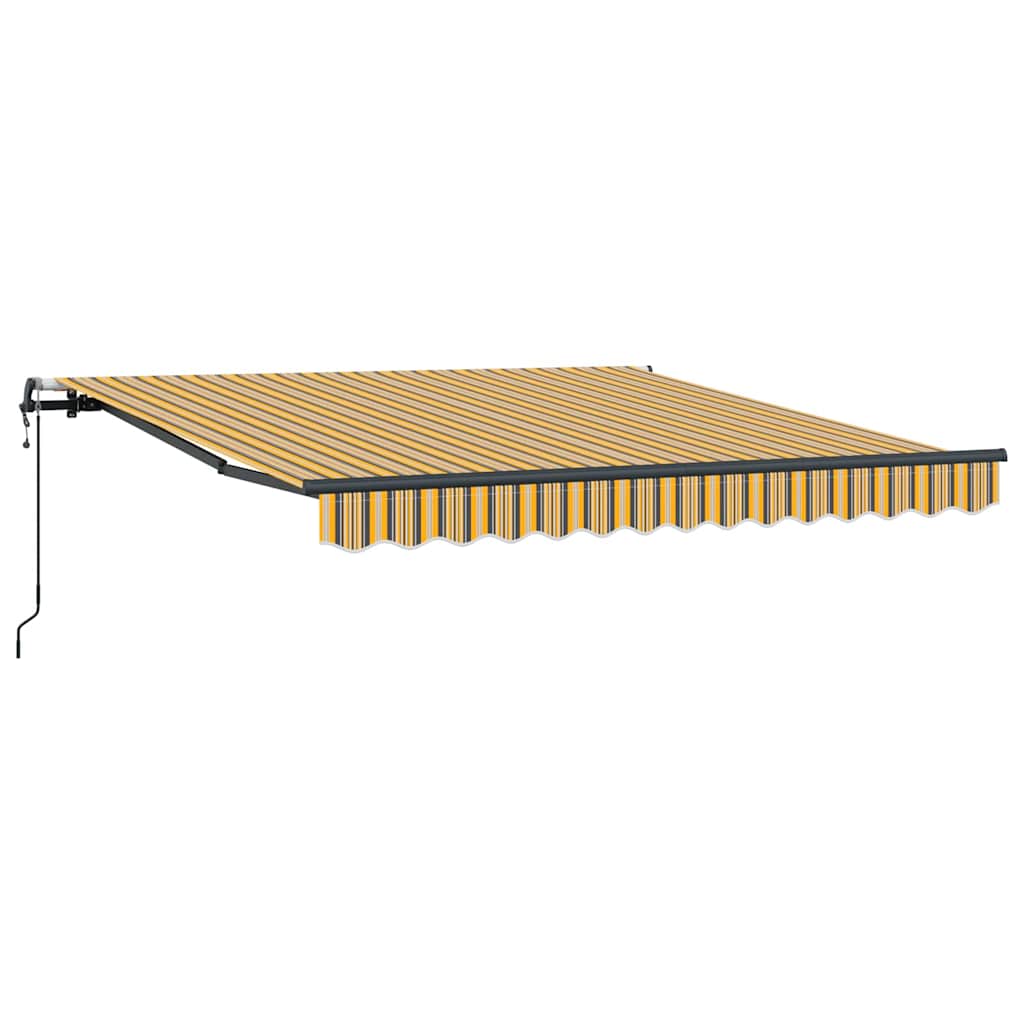 Automaattinen sisäänvedettävä markiisi raidallinen 350×250 cm