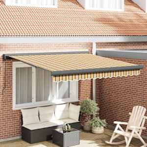 Stahovací markýza Vícebarevný 350 x 250 cm Plátno a hliník - obrázek 1
