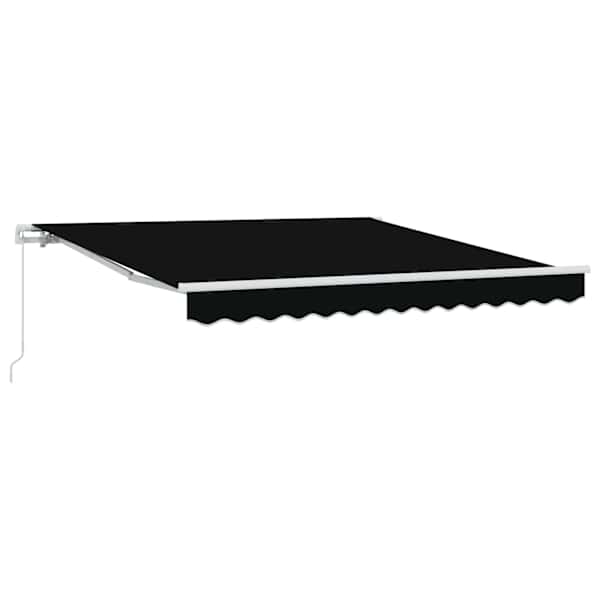vidaXL Kokkuvolditav varikatus Must 350 x 250 cm