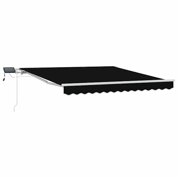vidaXL Kokkuvolditav varikatus Must 350 x 250 cm Kangas ja alumiinium