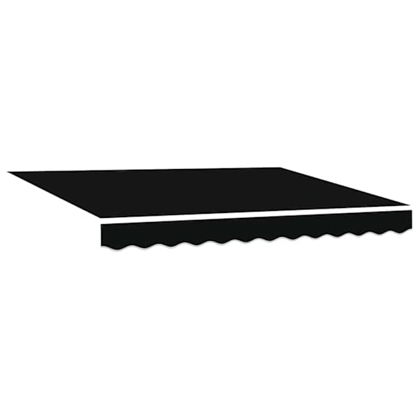 vidaXL Kokkuvolditav varikatus Must 350 x 250 cm