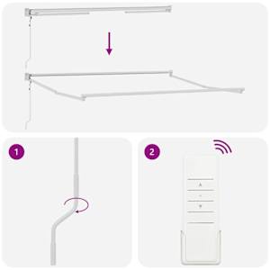 Retraktilna tenda Črna 350 x 250 cm blago - slika 9