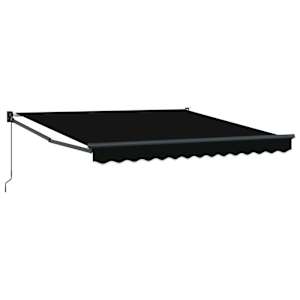 vidaXL Kokkuvolditav varikatus Must 350 x 250 cm
