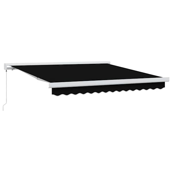 vidaXL Kokkuvolditav varikatus Must 350 x 250 cm Kangas ja alumiinium