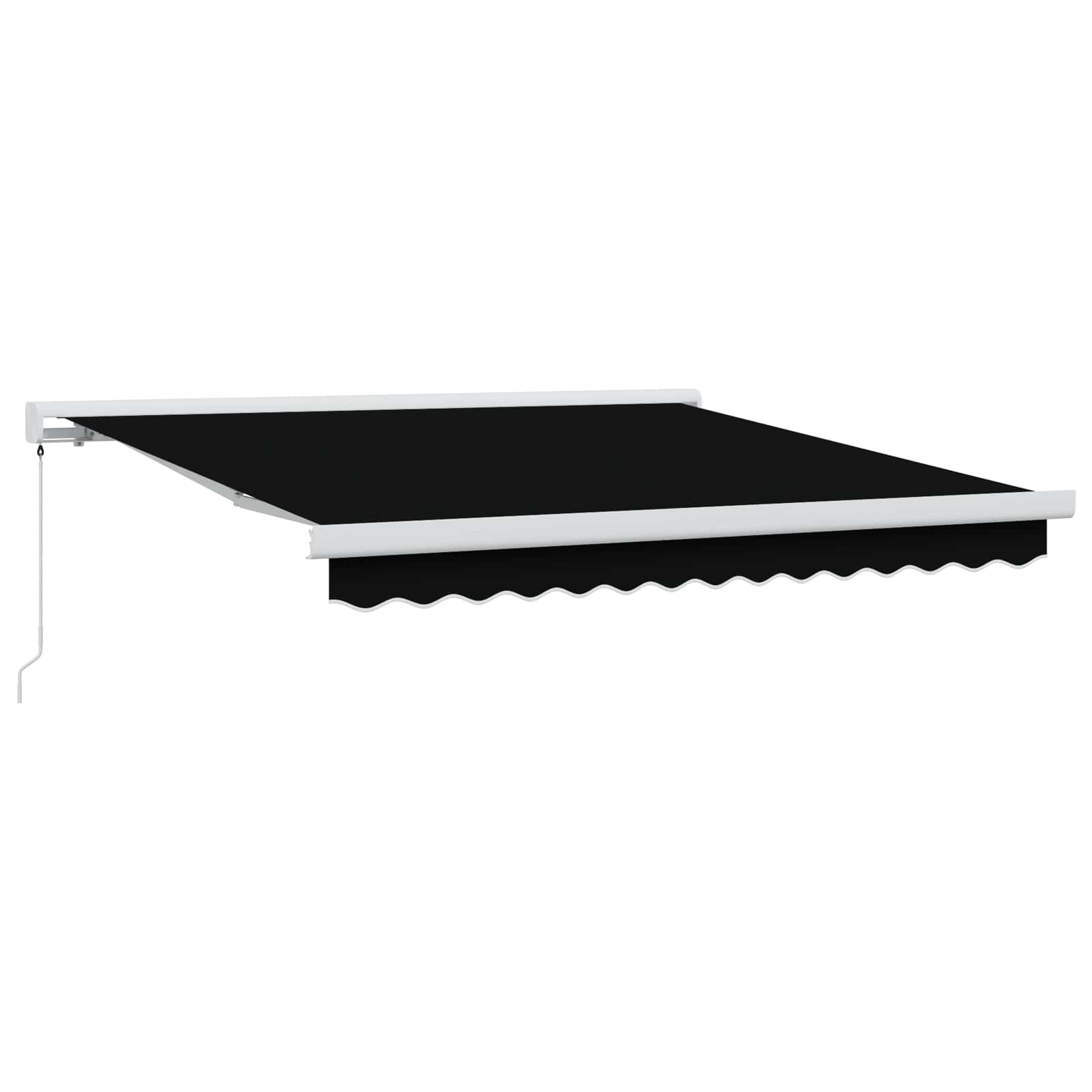 vidaXL Cortina Retractabilă Negru 350 x 250 cm Stofă și Metal